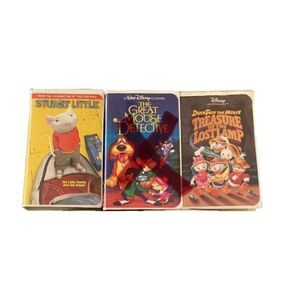 Lot of 2 Disney Stuart Little Ducktales The Movie VHS Tape Vintage Y2K 80s Kids